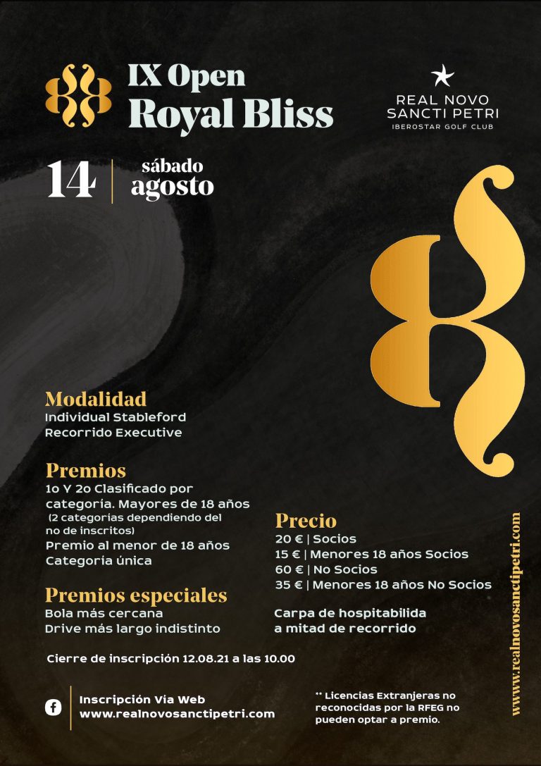 IX Open Royal Bliss - Real Novo Sancti Petri
